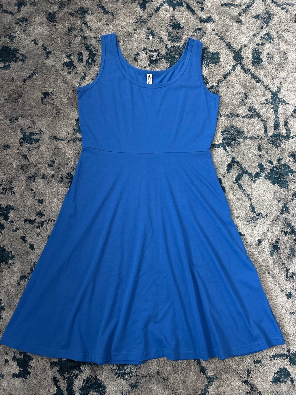 Royal Blue Sleeveless Fit-and-Flare Dress